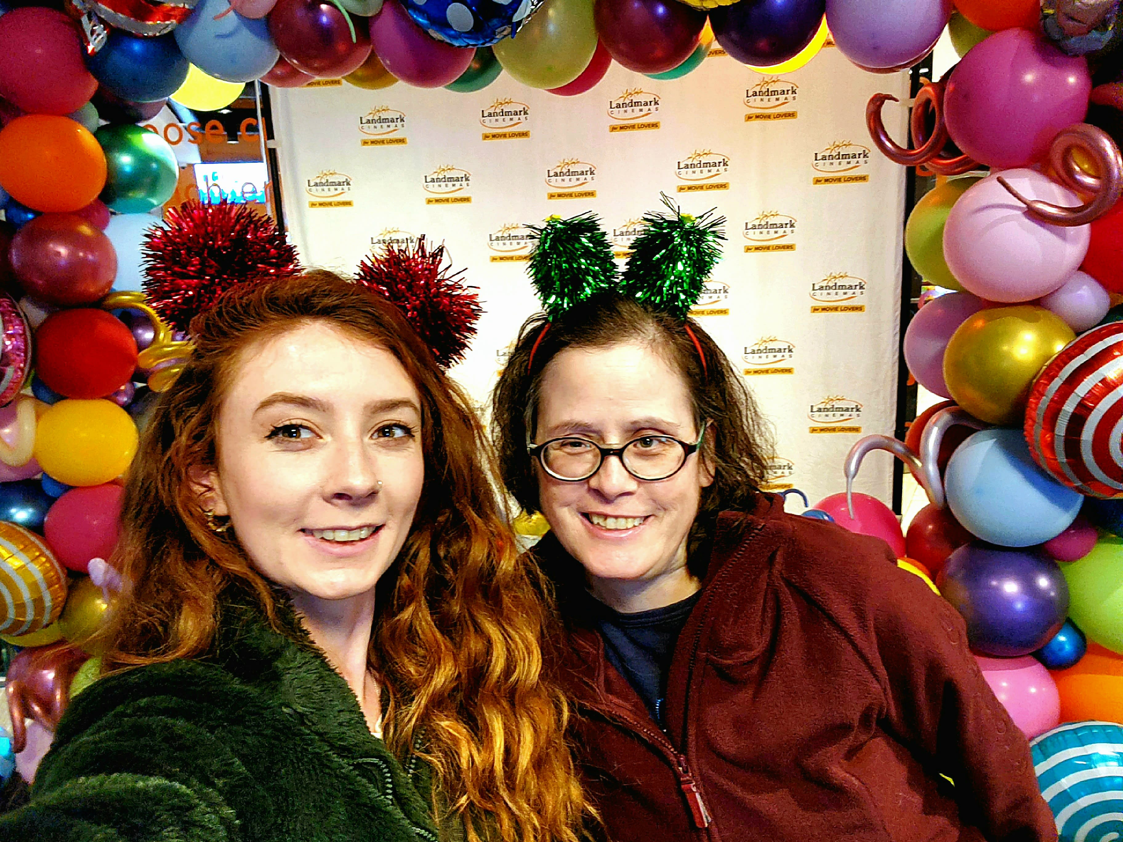 Volunteer with supported individual at the movies